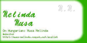 melinda musa business card